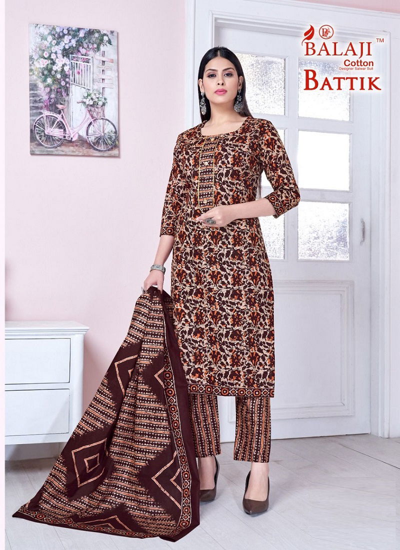 Balaji Battik Art Work Vol 4 Printed Readymade Dress
